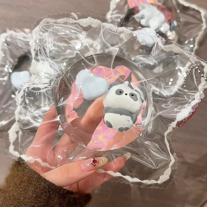 Handmade Transparent Fish Tank / Panda Ball / Christmas Tree Ball / Snowman Ball Taba Squishy Toy