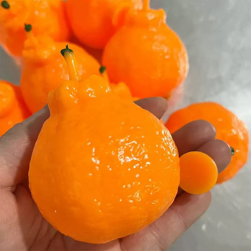 Orange Bead & Clay Base Stress Ball Squishy Stress Relief Decompression Toy