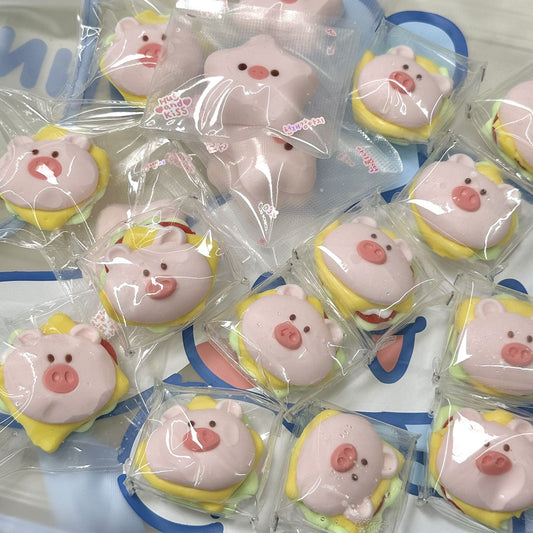 Handmade Mini Pig Hamburger Taba Squishy Toy