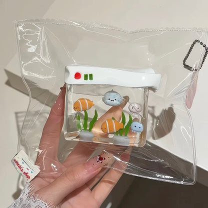 Handmade Transparent Fish Tank / Panda Ball / Christmas Tree Ball / Snowman Ball Taba Squishy Toy