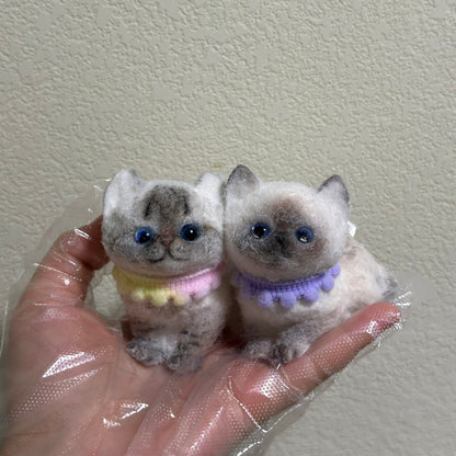 Handmade Silicone Siamese Cat Stress Relief Squishy Toy