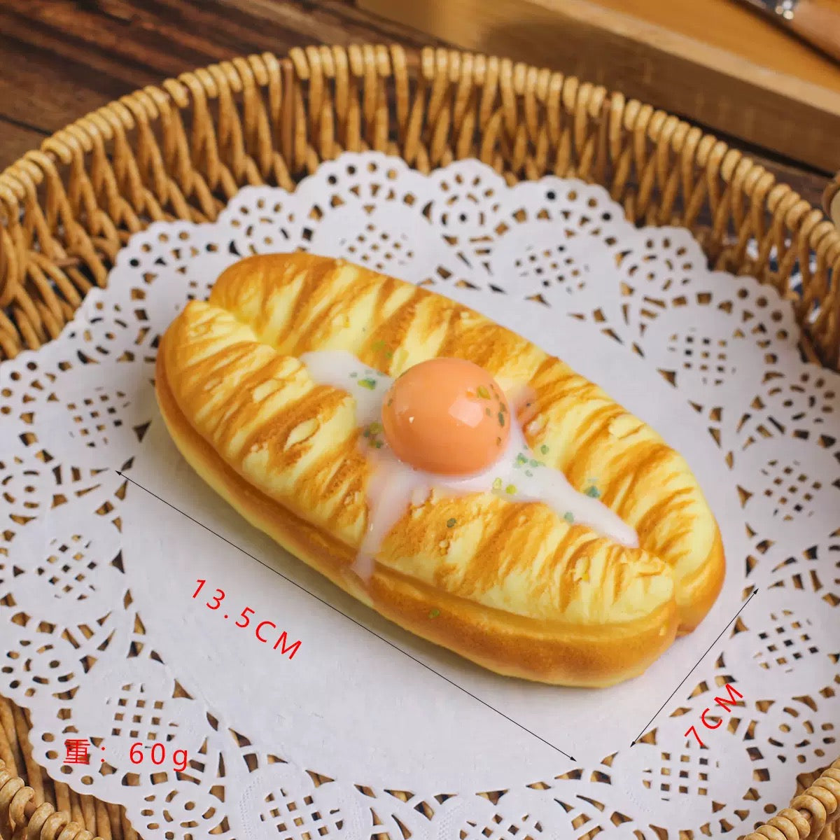 Slow Rising Squishy Egg and Fried Dough Stick Stress Relief Decompression Toy