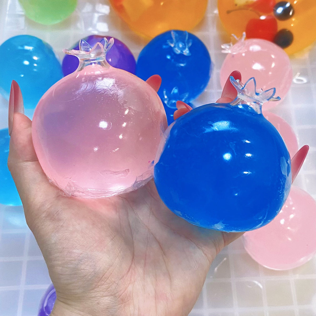 Pomegranate Coconut Oil Stress Ball Squishy Stress Relief Decompression Toy