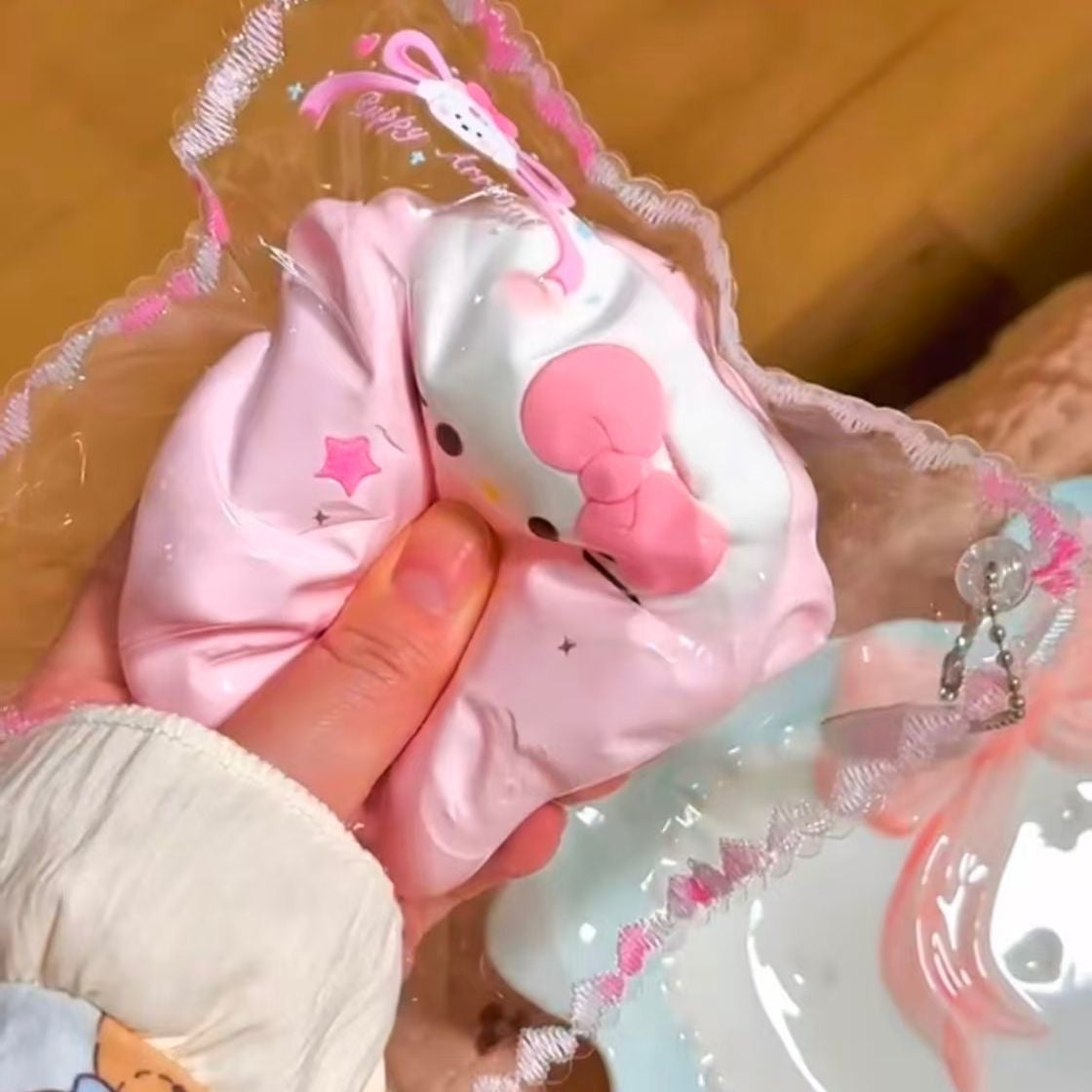 Handmade Pink Kitty Taba Squishy Toy