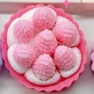 Handmade Silicone Raspberry Tart Stress Relief Squishy Toy