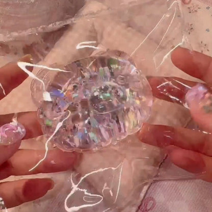 Transparent Bear Head Taba Squishy Toy