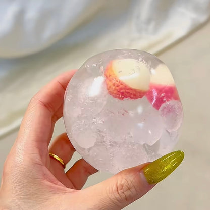 Fruit Hard Candy & Vaseline Base Stress Ball Squishy Stress Relief Decompression Toy