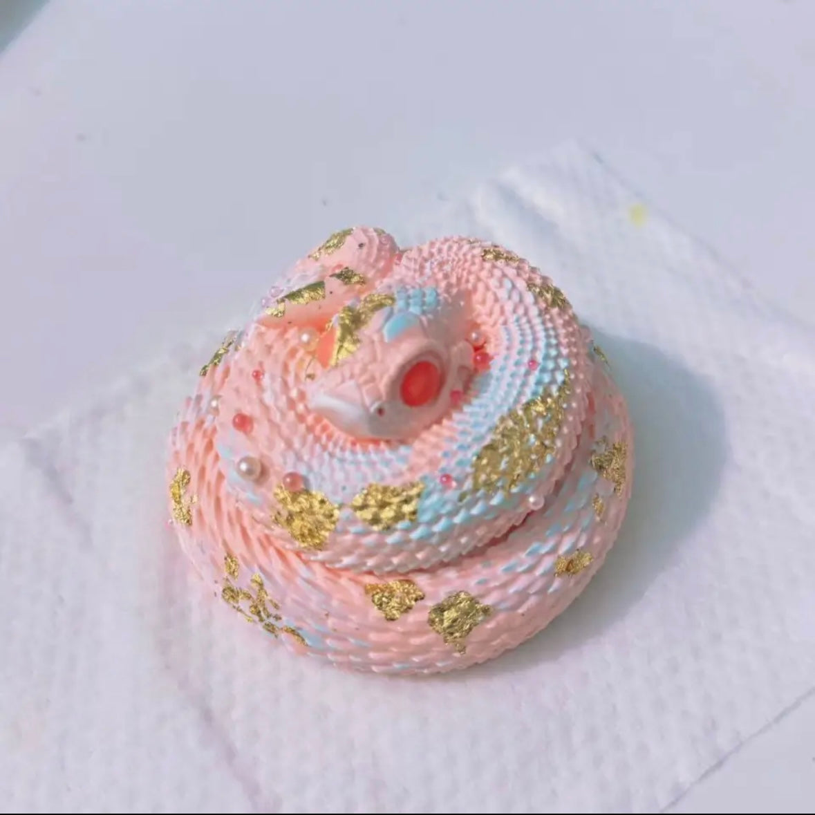 Handmade Circling Snake Taba Squishy Toy