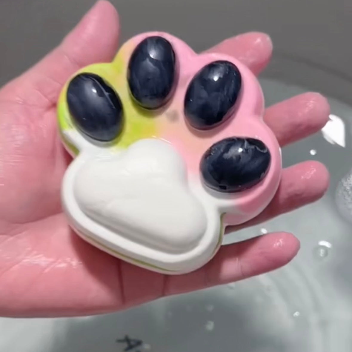 4 Colors Handmade Silicone Cat's Paw Taba Squishy Toy