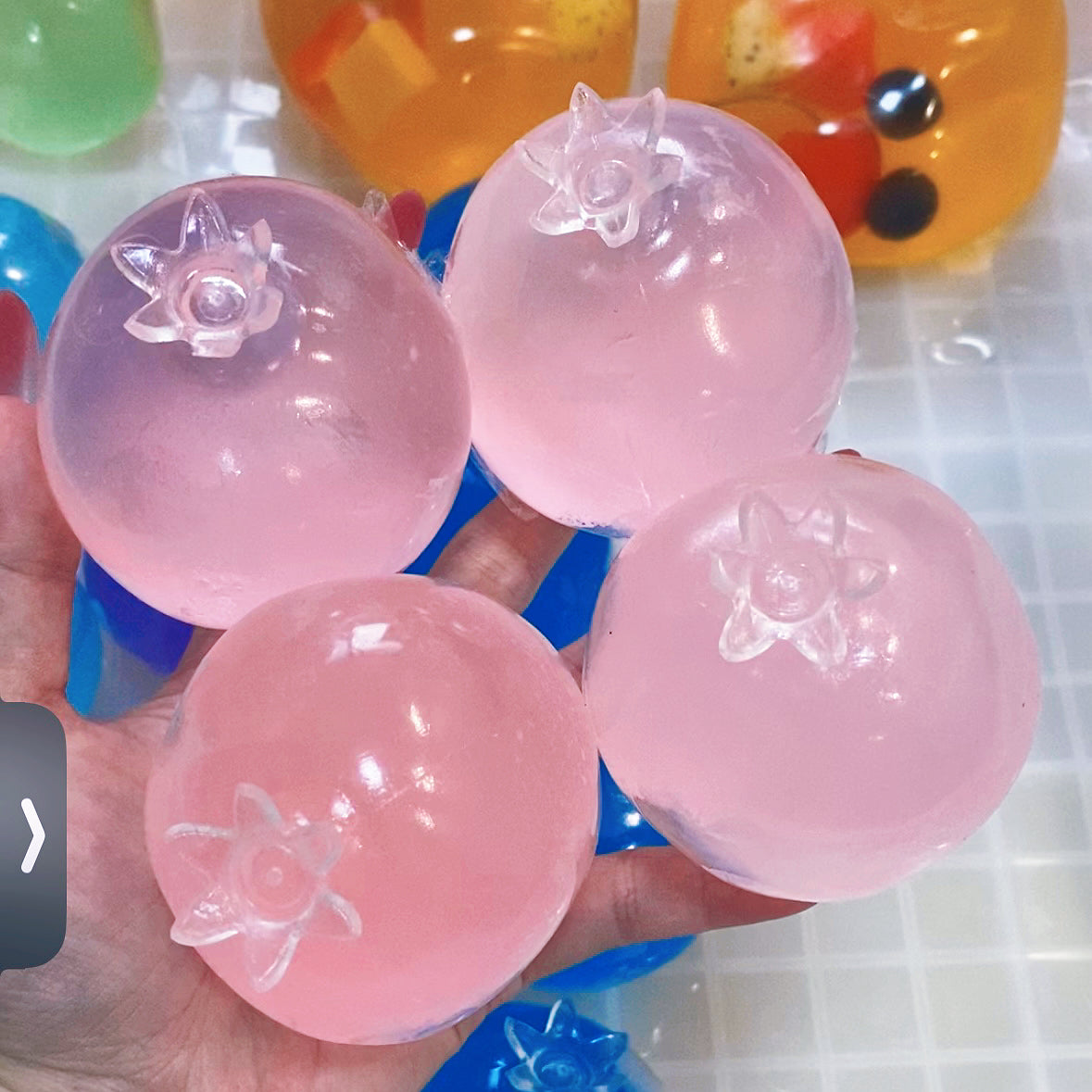 Pomegranate Coconut Oil Stress Ball Squishy Stress Relief Decompression Toy