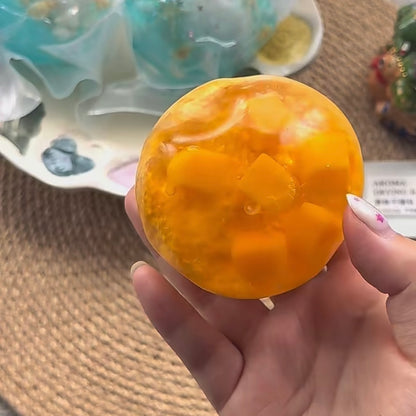 Mango Crisp Satisfying Sound Stress Ball Squishy Stress Relief Decompression Toy