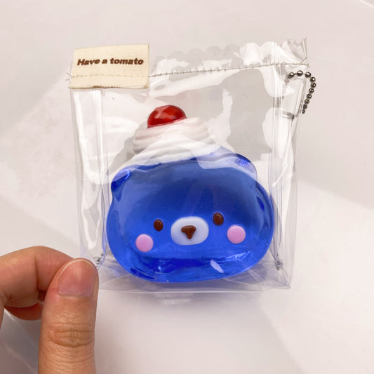 Handmade Transparent Blue Bear Taba Squishy Toy