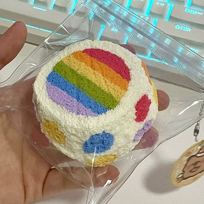 Handmade Rainbow Toast Taba Squishy Toy