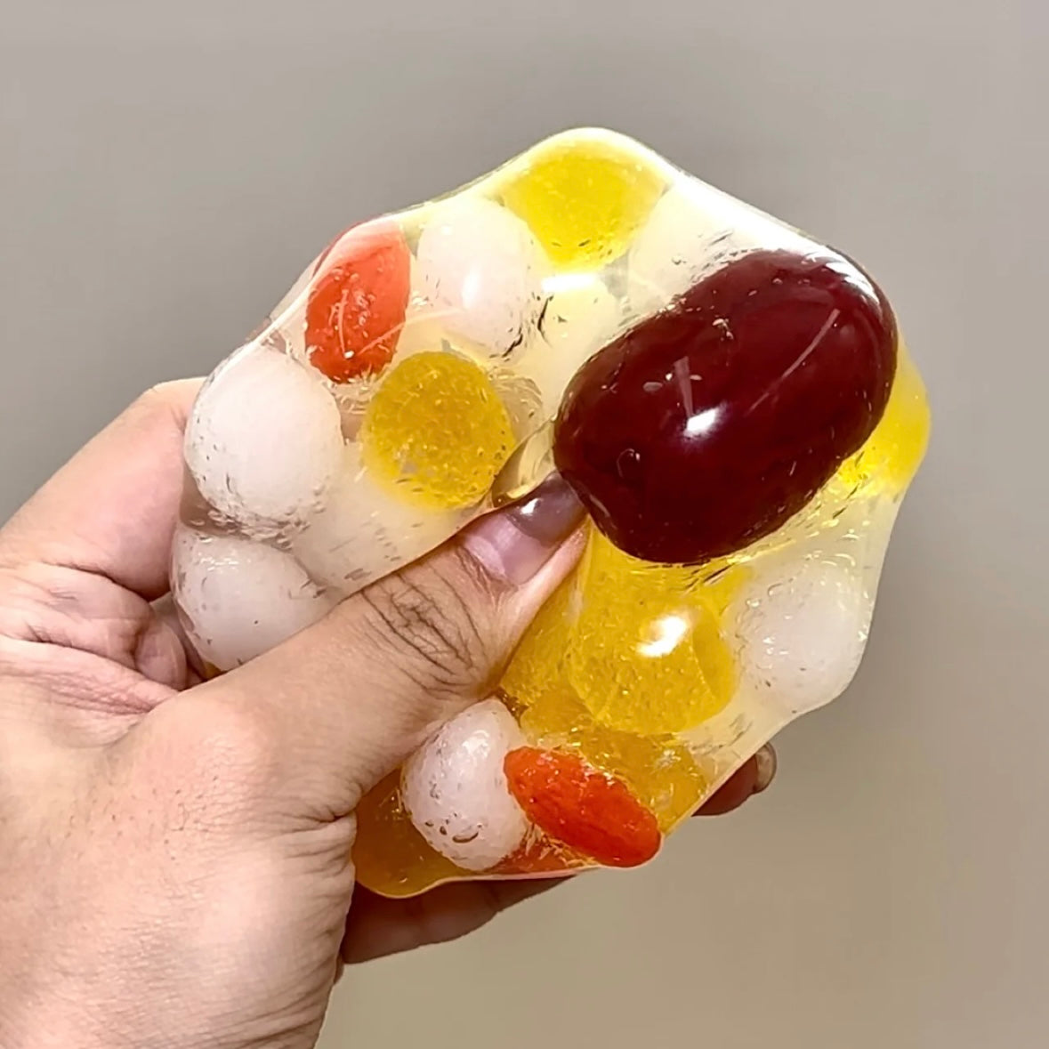 Fruit Hard Candy Stress Ball Squishy Stress Relief Decompression Toy
