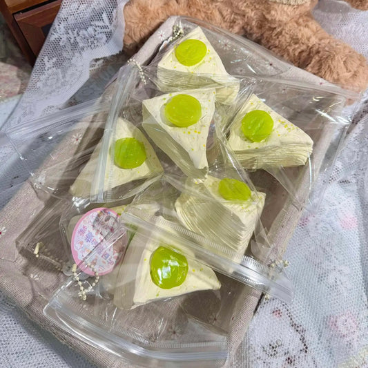 Handmade Green Grape Cake Taba Squishy Toy