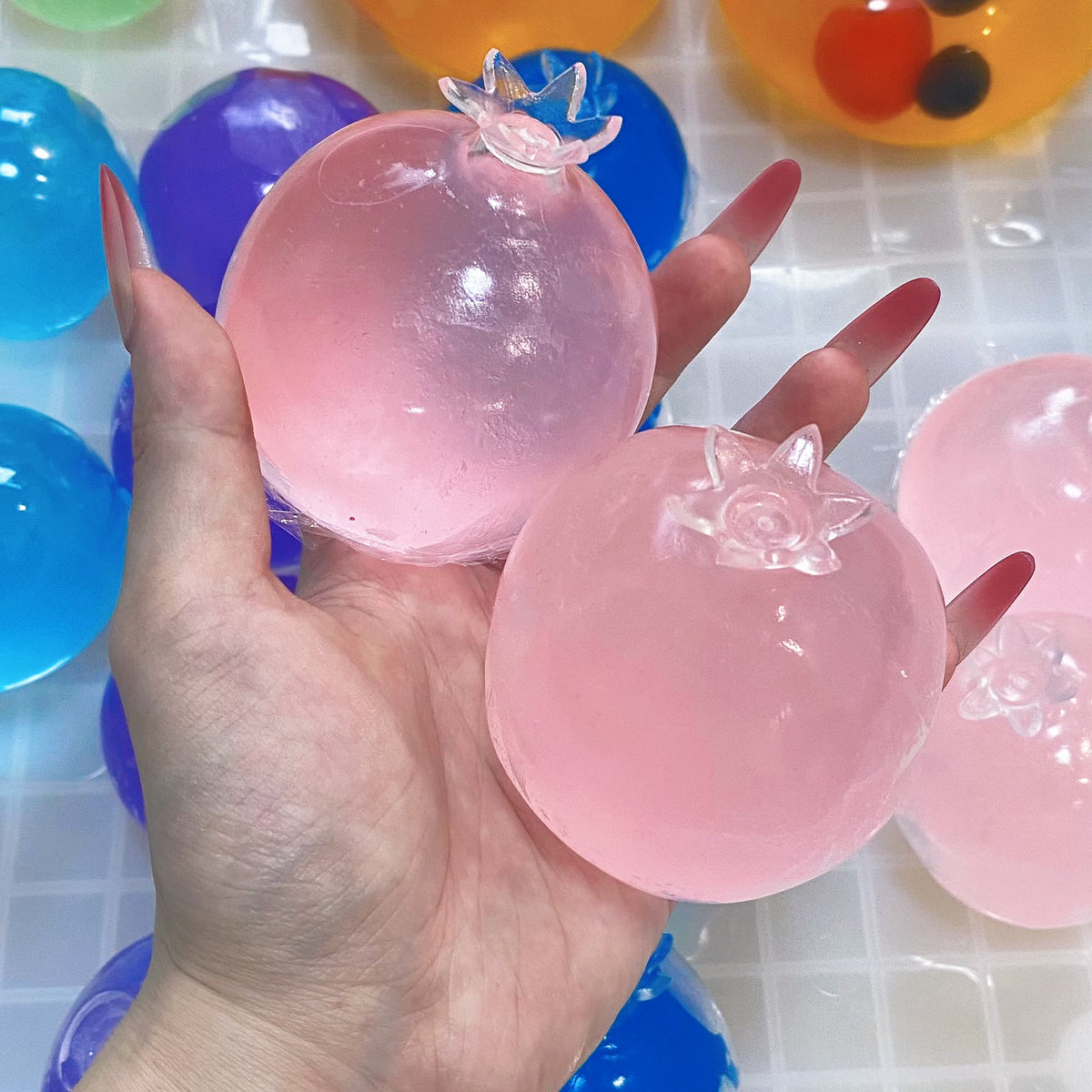 Pomegranate Coconut Oil Stress Ball Squishy Stress Relief Decompression Toy