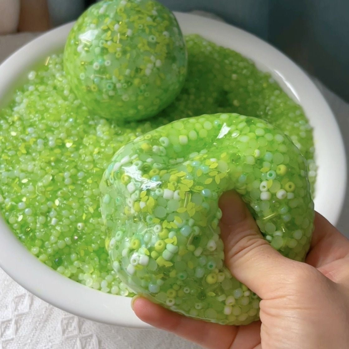 Green Beads Stress Ball