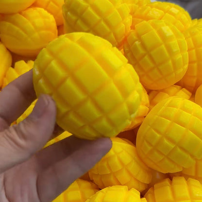 Crunchy Mango Pulp Bead & Clay Base Stress Ball Squishy Stress Relief Decompression Toy