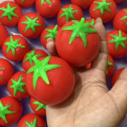 Crunchy Tomato Bead & Clay Base Stress Ball Squishy Stress Relief Decompression Toy