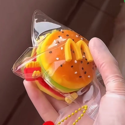 Handmade Silicone McDonald's Hamburger Taba Squishy Toy