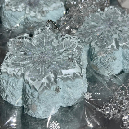 Transparent Snowflower Taba Squishy Toy