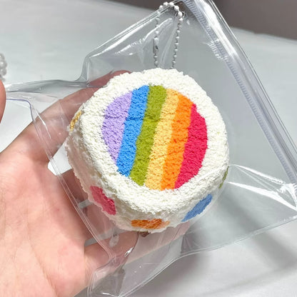 Handmade Rainbow Toast Taba Squishy Toy