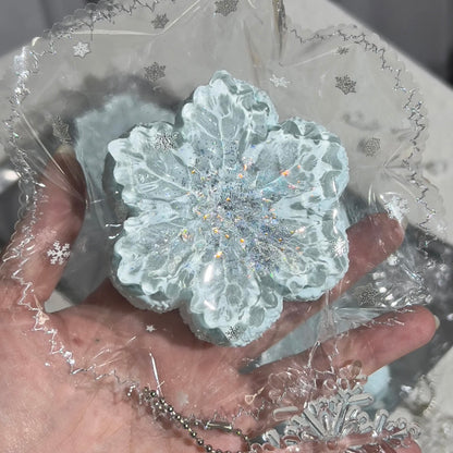 Transparent Snowflower Taba Squishy Toy