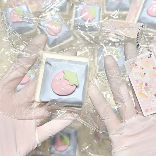 Strawberry Cookies Taba Squishy Toy