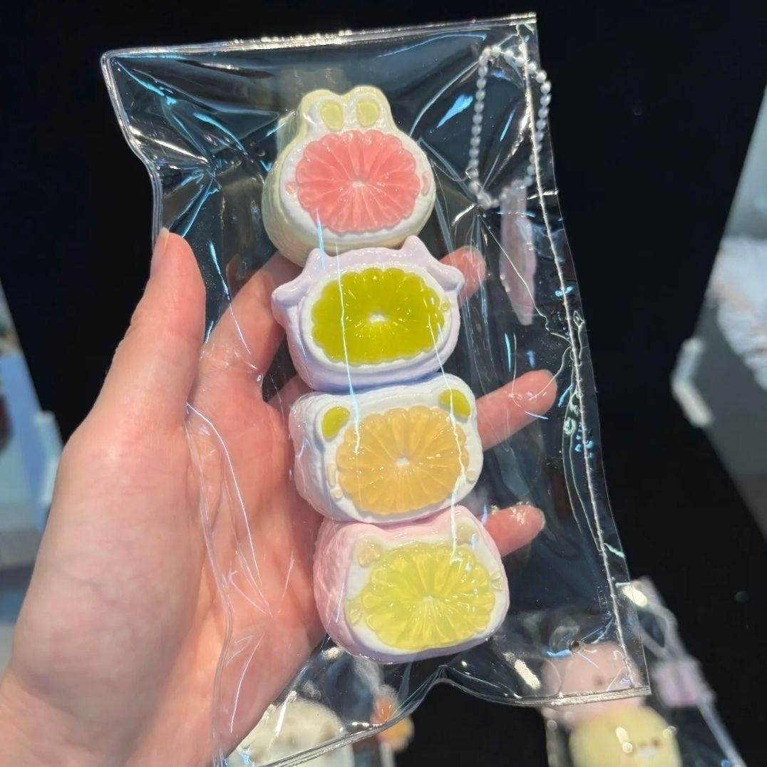 4pcs Handmade Grapefruit Taba Squishy Toy