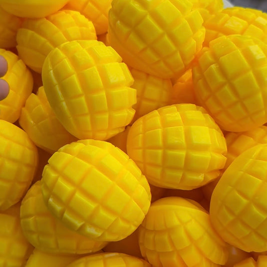Crunchy Mango Pulp Bead & Clay Base Stress Ball Squishy Stress Relief Decompression Toy