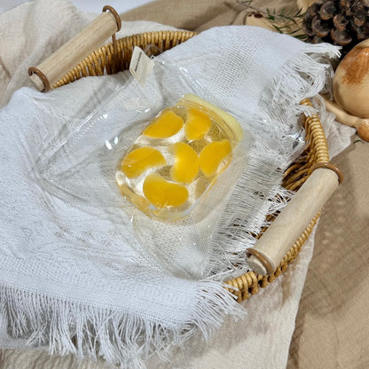 Handmade Transparent Mango Strawberry Yellow Peach Green Grape Taba Squishy Toy