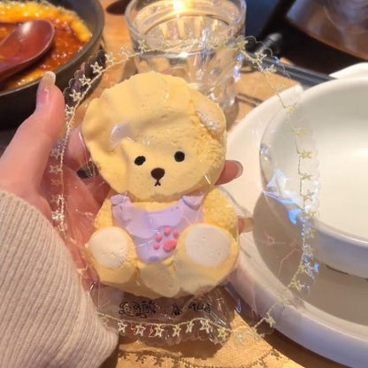 Handmade Blue / Purple / Pink Bear Taba Squishy Toy