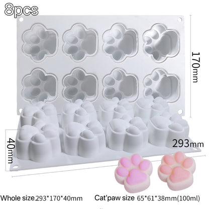 8pcs Cat's Paw Mold for Making Squishy Toy