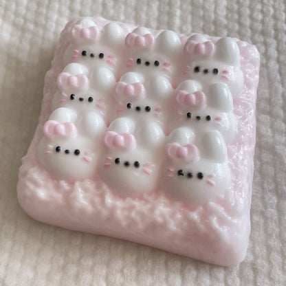 Handmade Silicone Kitty Marshmallow Squishy Toy