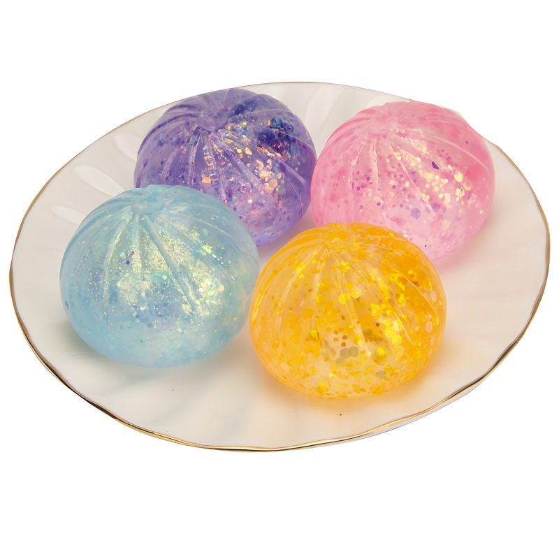 120g Steamed Bun Stress Ball Jelly Ball Squishy Stress Relief Decompression Toy