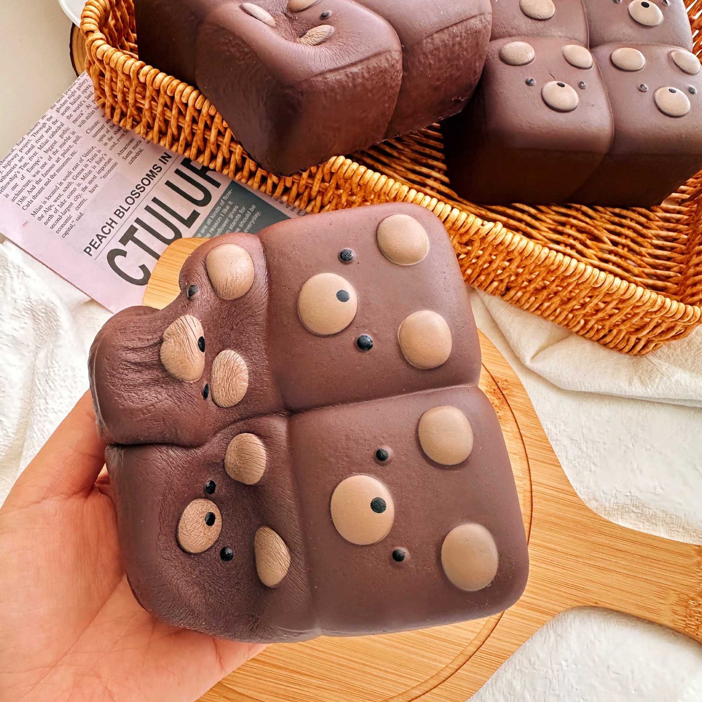 Chocolate Puppy Bread Slow Rising Squishy Stress Relief Decompression Toy
