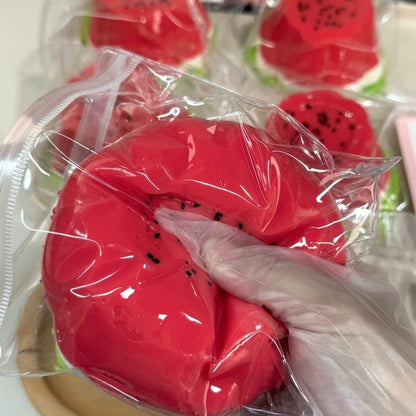 Handmade Watermelon Pudding Stress Relief Squishy Toy - Christmas Series