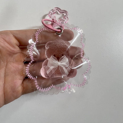 Transparent Pink Bear Taba Squishy Toy