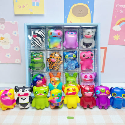 24pcs Mini Slow Rising Squishy Bread/Crybaby/Crybaby/Labubu/Capybara/WAKUKU/Sanrio Keychians Stress Relief Decompression Toy (It Feels Hard)