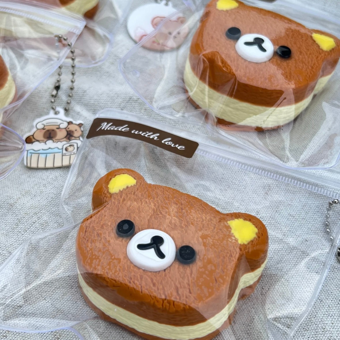 Handmade Bear Biscuit Taba Squishy Toy