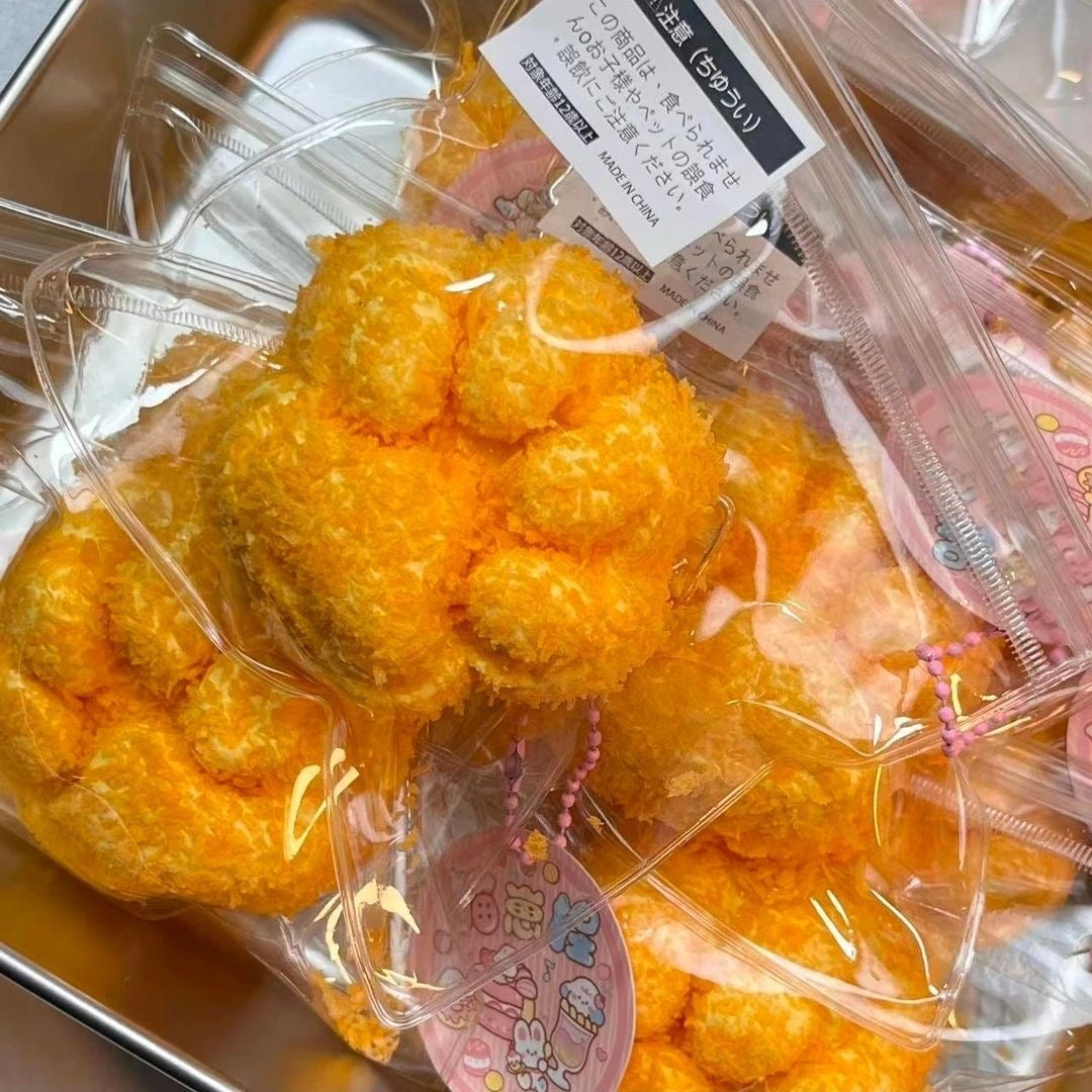 120g Handmade Silicone Fried Crispy Cat's Paw Stress Relief Squishy Toy