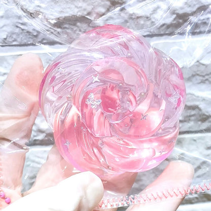 Transparent Crystal Flower Taba Squishy Toy