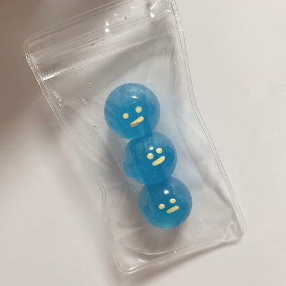 3pcs/6pcs/9pcs Transparent Smiling Face Balls Taba Squishy Toy