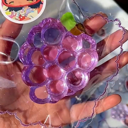 Transparent Green Grape & Banana Taba Squishy Toy