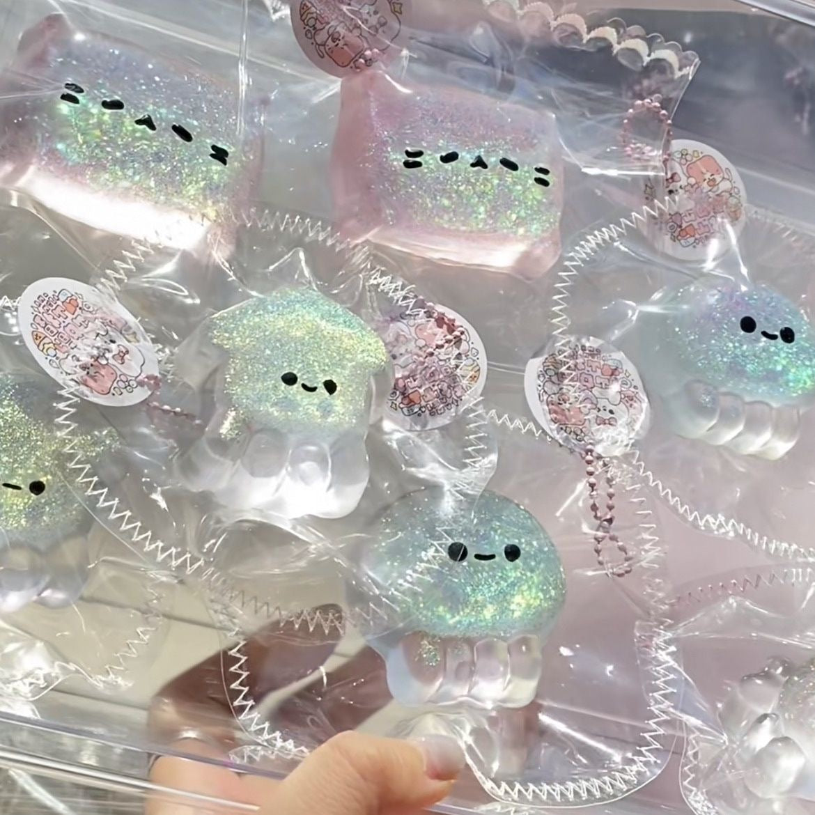 Transparent Jellyfish Octopus / Squid / Crab Taba Squishy Toy