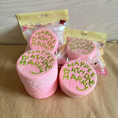 Slow Rising Squishy Pink Birthday Cake Stress Relief Decompression Toy