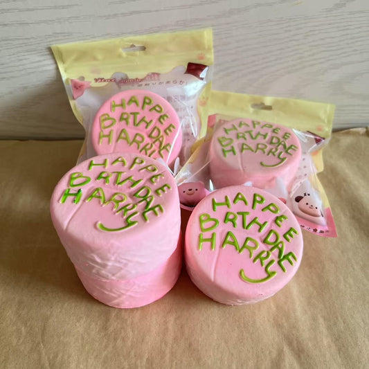 Slow Rising Squishy Pink Birthday Cake Stress Relief Decompression Toy
