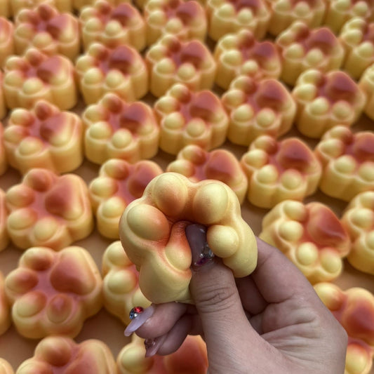 6pcs Slow Rising Squishy Mini Cat's Paw Stress Relief Decompression Toy