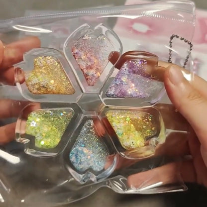 Transparent Seven-color Flower Taba Squishy Toy