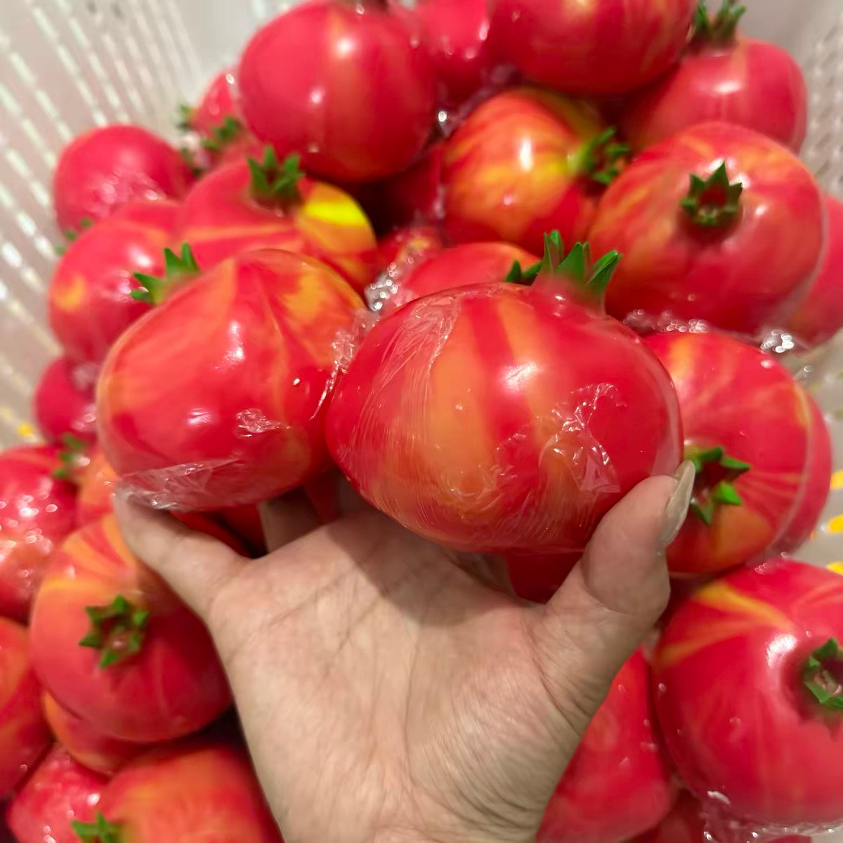 Crunchy Large Pomegranate Bead & Clay Base Stress Ball Squishy Stress Relief Toy